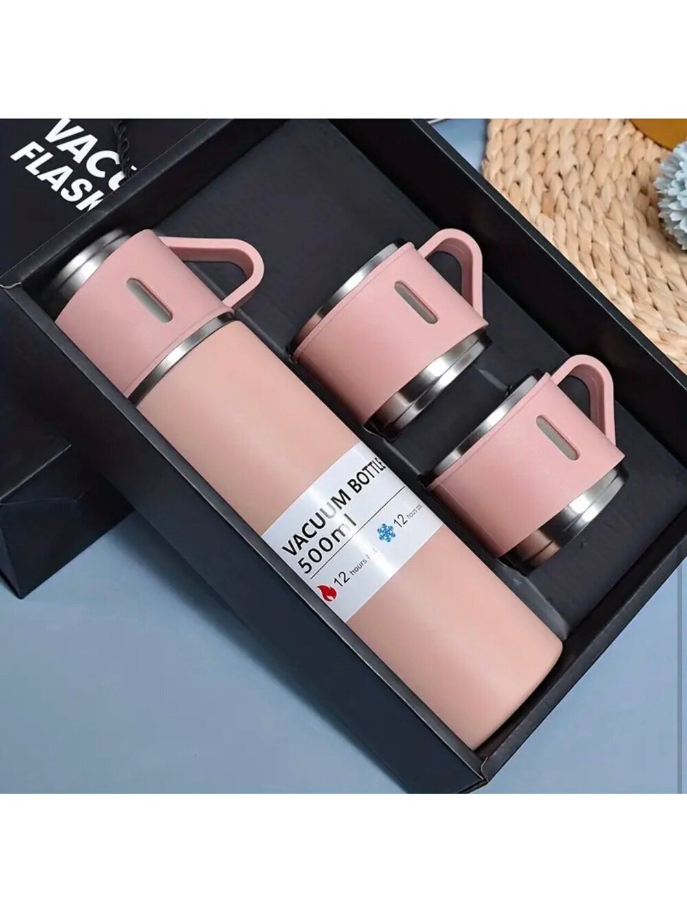 New - 16.9oz Stainless Steel Insulated Mug Set with - Pink